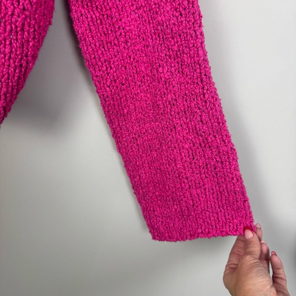 BY ANTHROPOLOGIE | Fuchsia Pink Turtleneck Sweater Flare Sleeve Women’s Size S - Picture 6 of 10